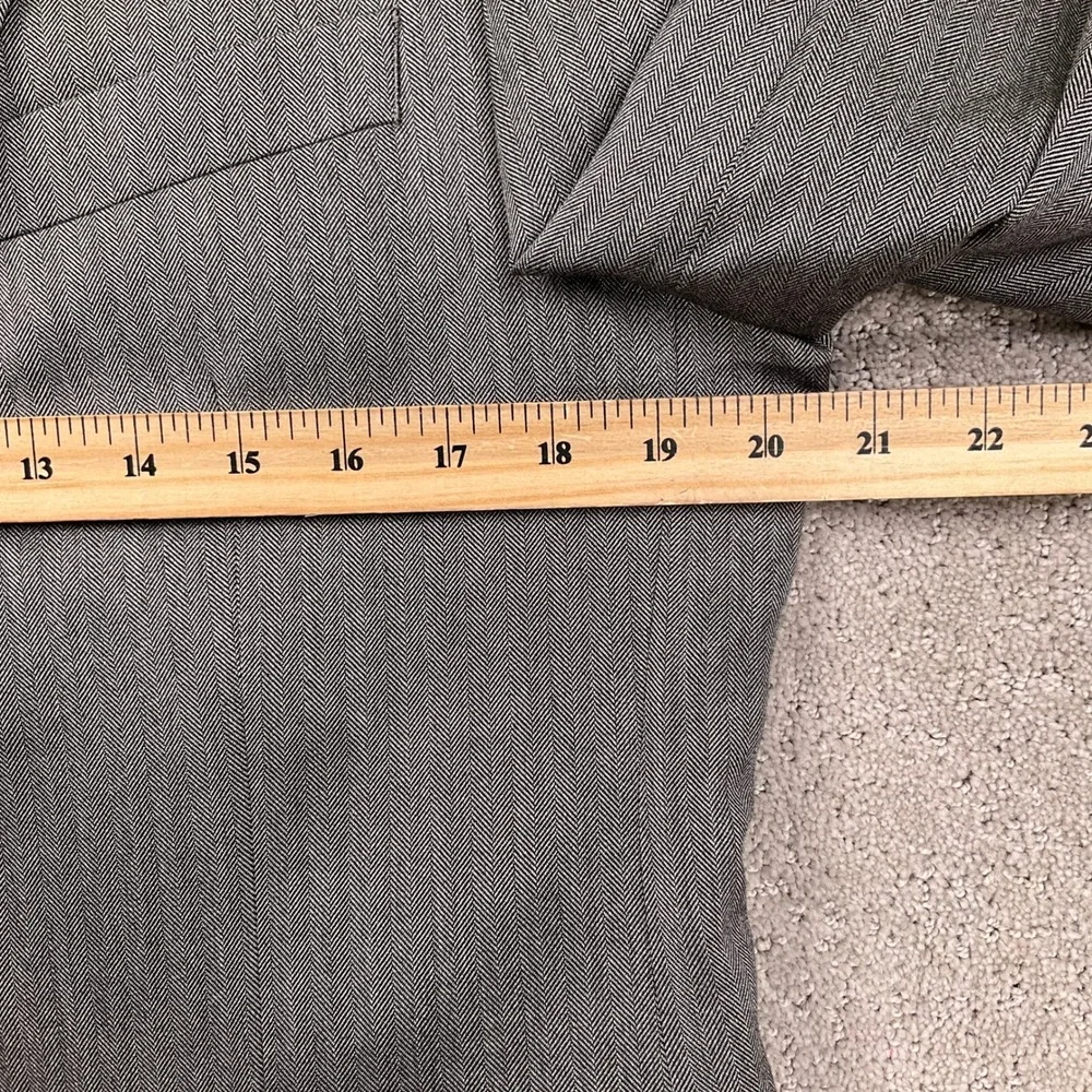 Lauren Ralph Lauren Blazer Mens 40R Gray Herringbone Camel Hair‎ Wool Sport Coat